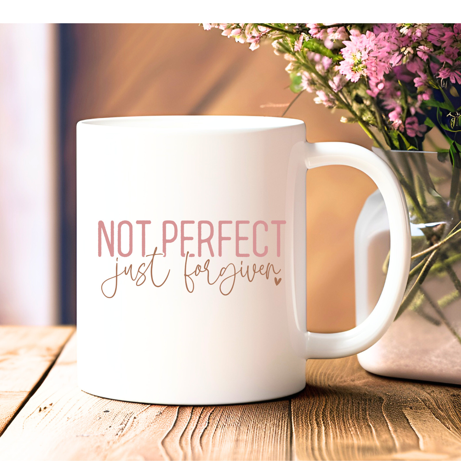 Not Perfect Just Forgiven Christian Inspirational Mug Gift
