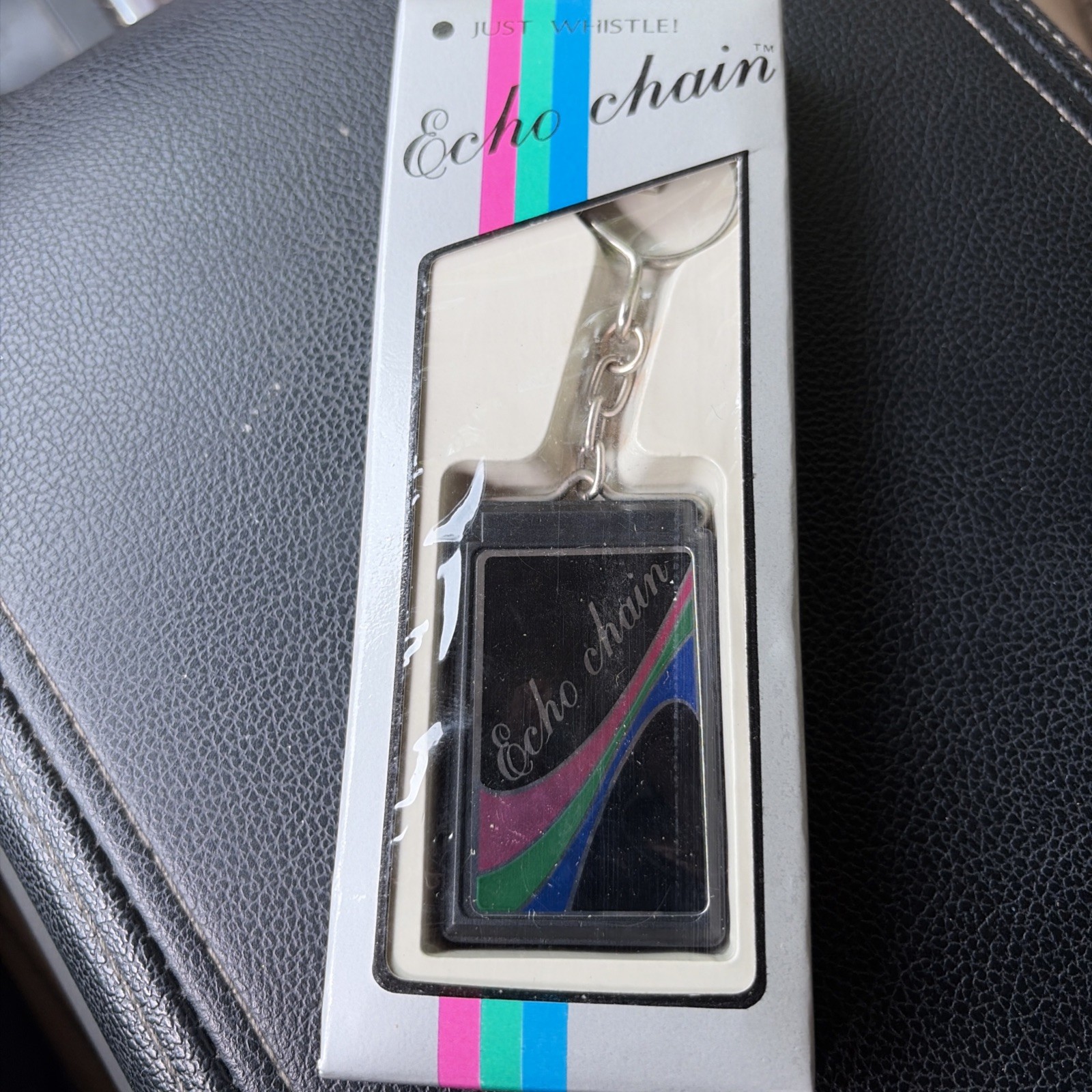 NEW Vintage Echo Chain 80's Whistle Key Finder No. 5902 Keychain Gadget Toy Cool