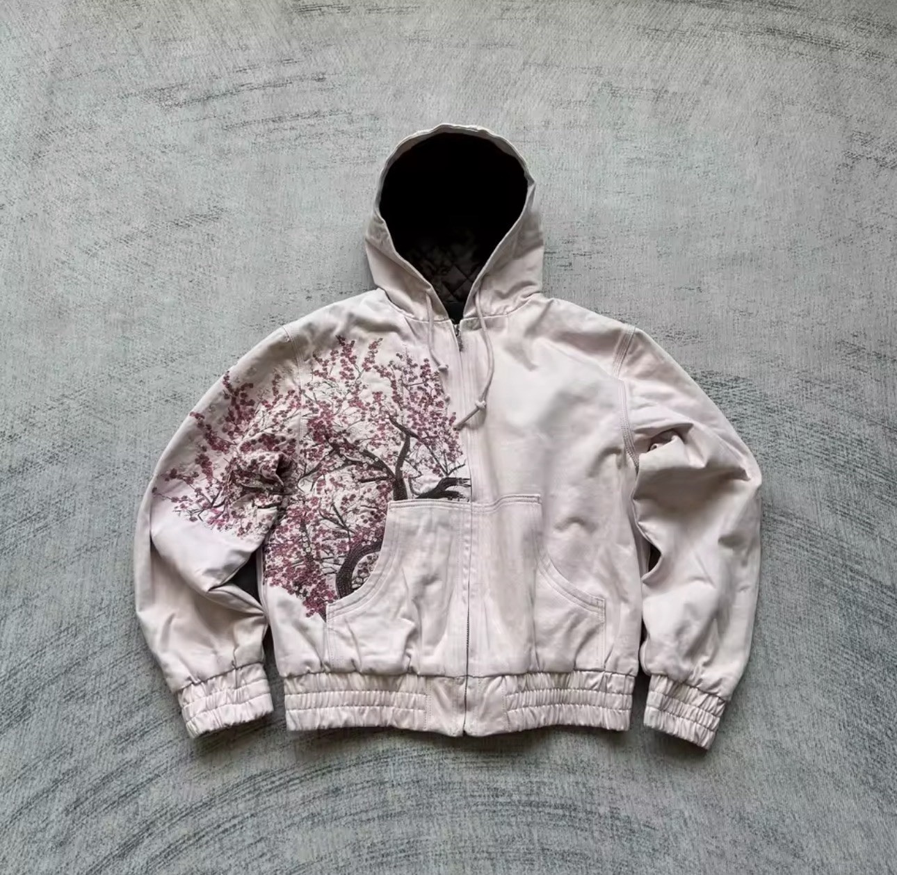 Y2K Style Cherry Blossom Embroidered Jacket