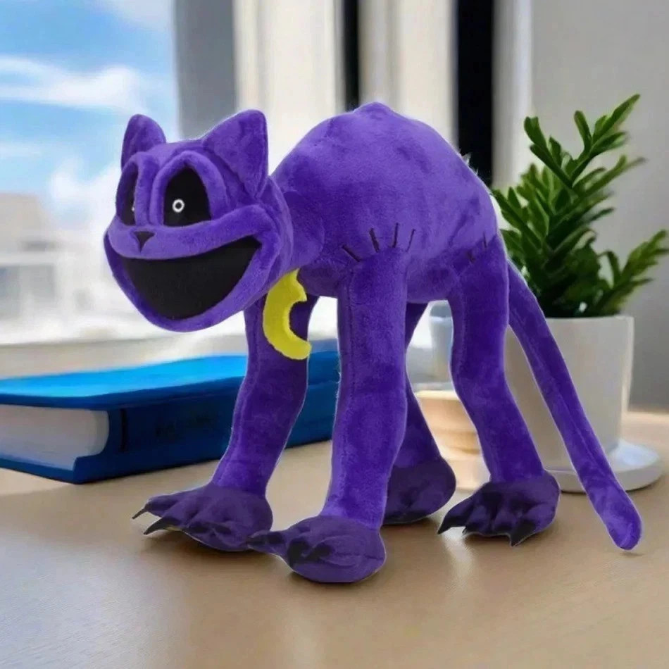 30cm Smiling Cat Plush Toy, Soft Stuffed Animal Doll, Birthday Gift for Kids