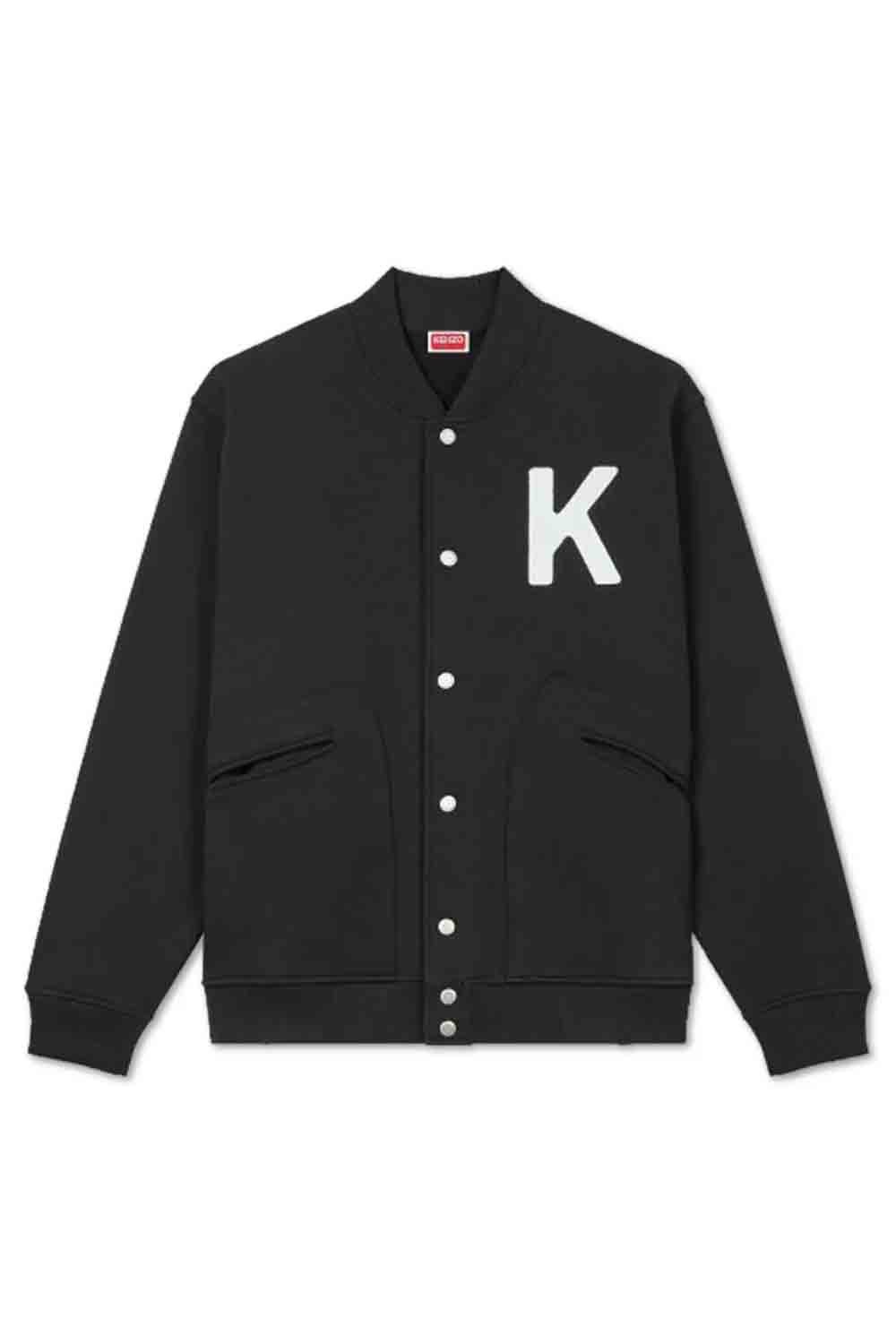 Kenzo Lucky Tiger Black Bomber / Varsity Style Jersey Jacket £450 RRP