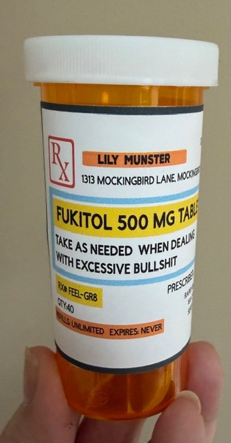 FUKITOL GAG PRESCRIPTION PILL BOTTLE -FUNNY,  UNIQUE GIFT - PERSONALIZED!
