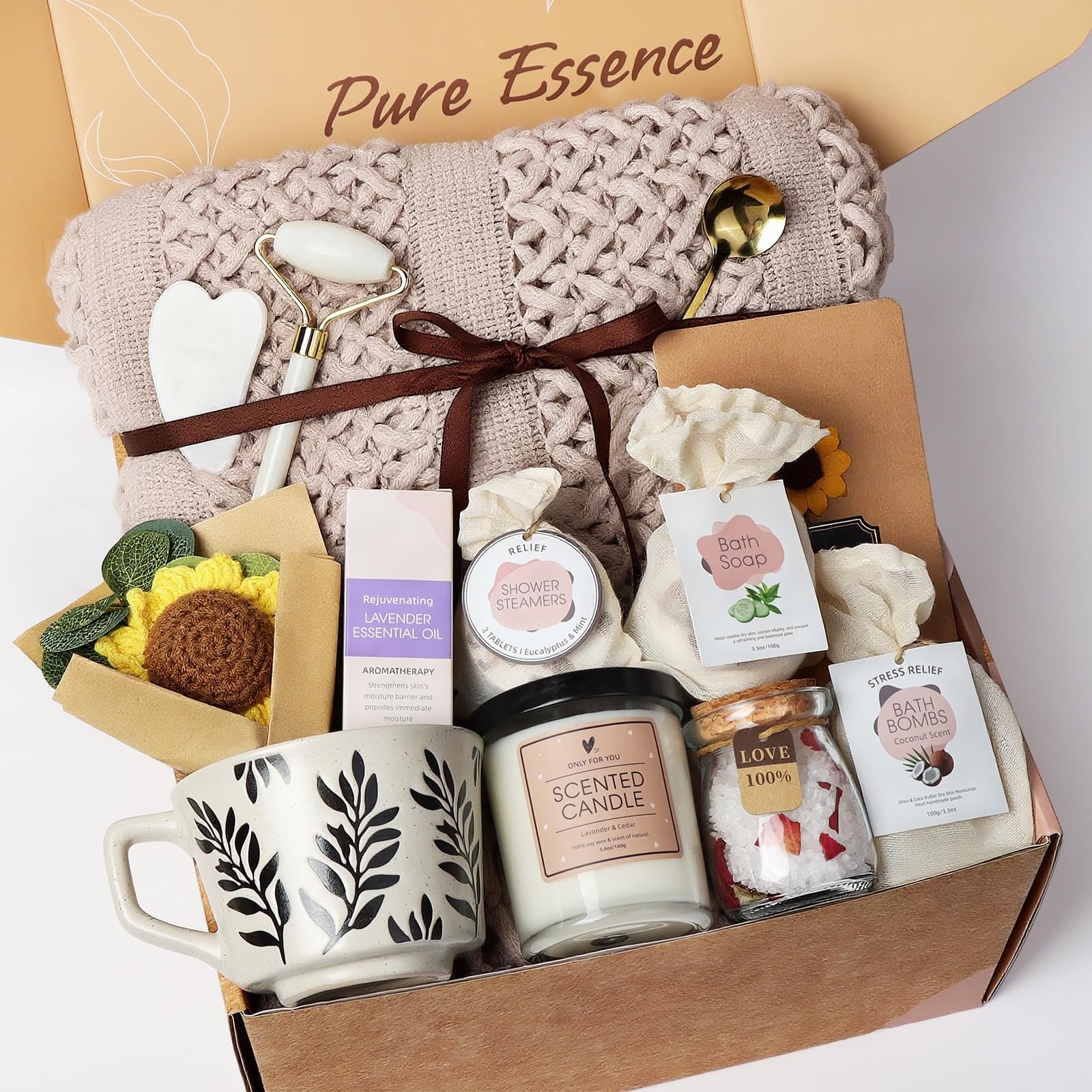 Birthday Gift for Women, Get Well Soon Self Care Package, Unique Gift Basket ...