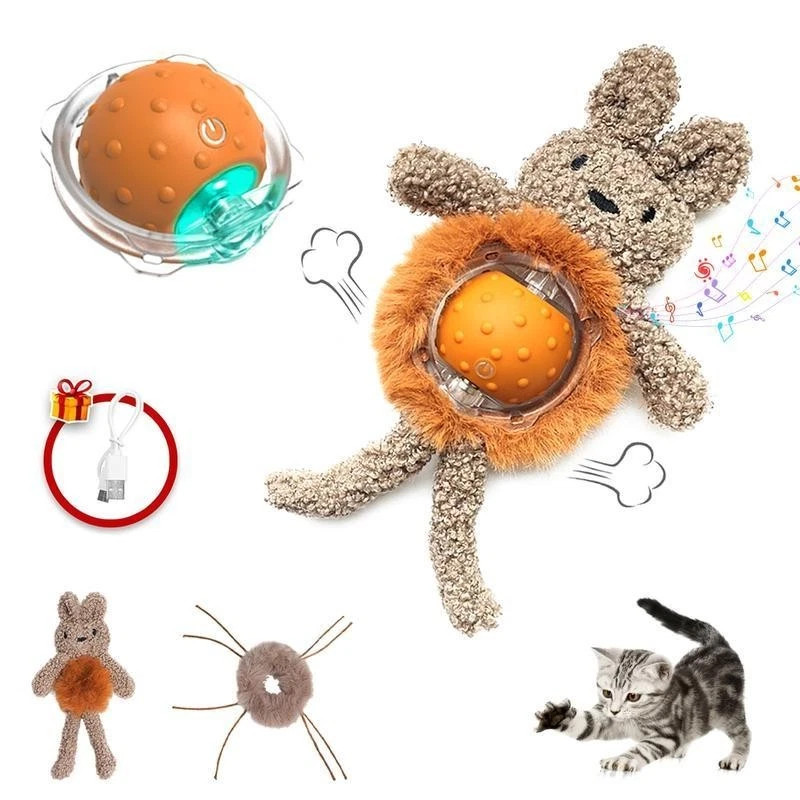 Automatic Rolling Ball Smart Cat Dog Toy Electric Pet Self-moving Kitten Game-US