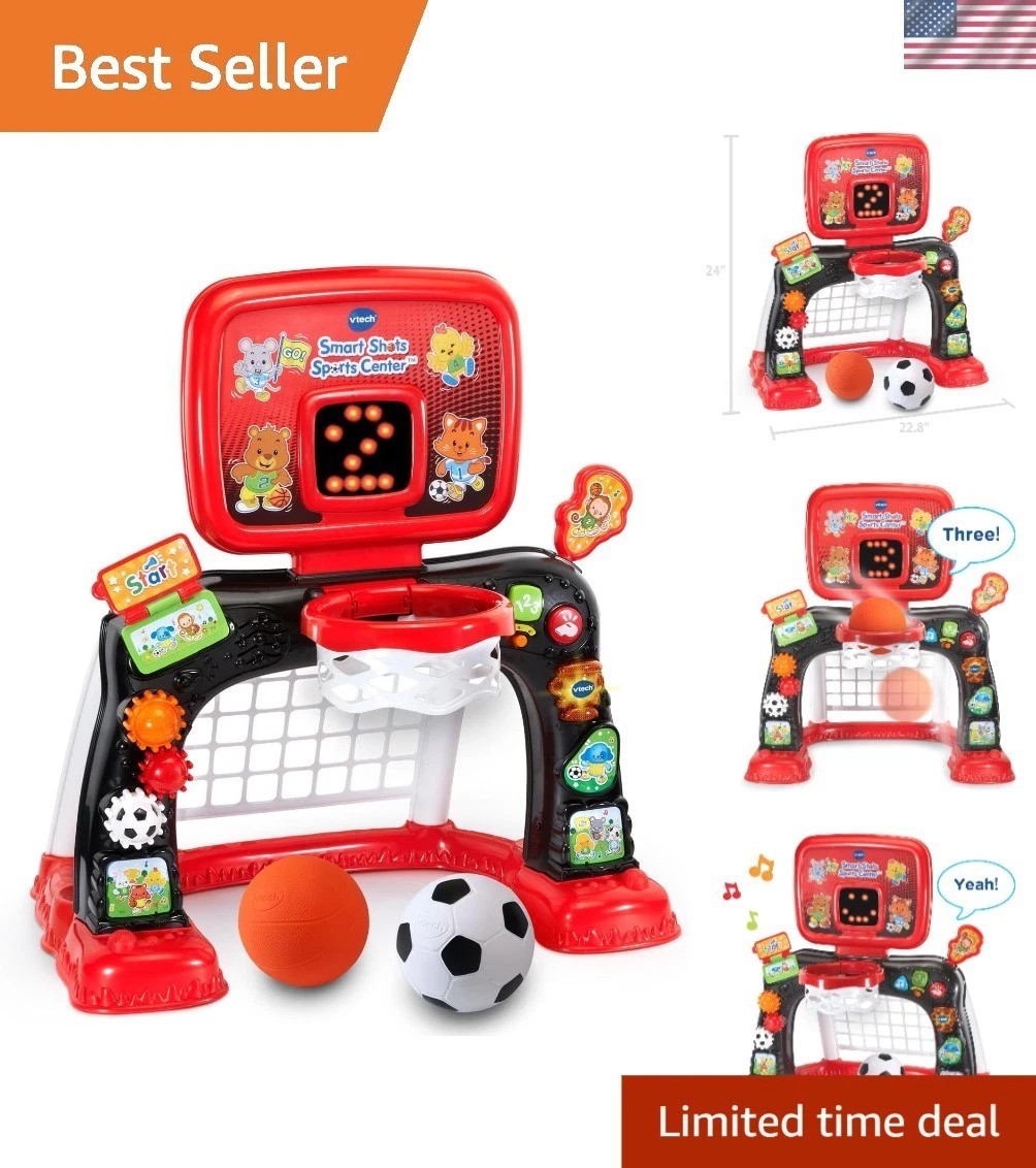 Smart Shots Sports Center: Interactive Basketball & Soccer Toy for Toddlers