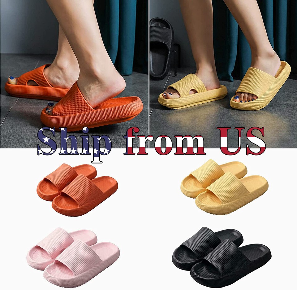 Cozy Pillow Slides Anti-Slip Sandals Ultra Soft Slippers Cloud Home Outdoor Shoe