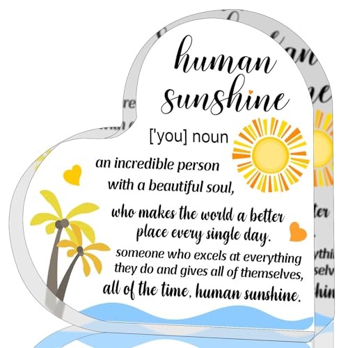 Human Sunshine Gift for Women, Inspirational & Thank You Gift Human sunshine