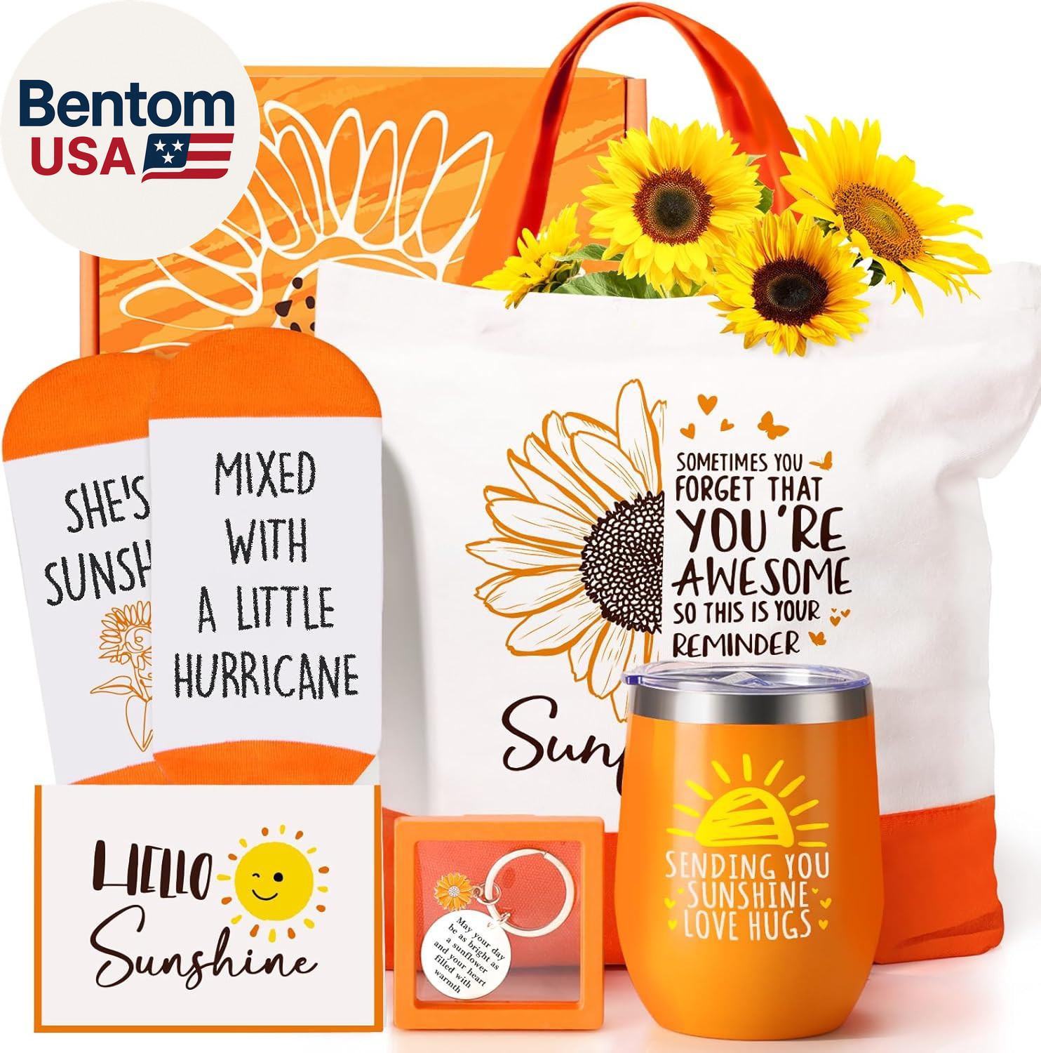 Sunflower Gifts for Women, Sending Sunshine Inspirational Gifts, Birthday Gift f