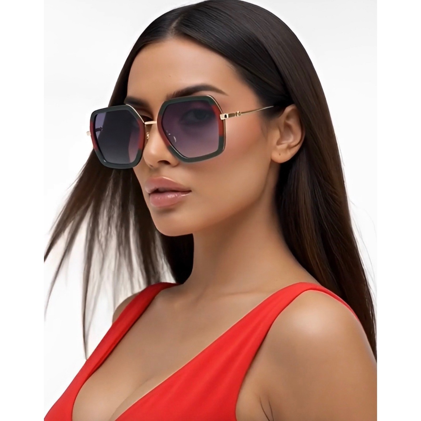Oversized Sunglasses Women Trendy Fashion Shades UV Protection Designer Style