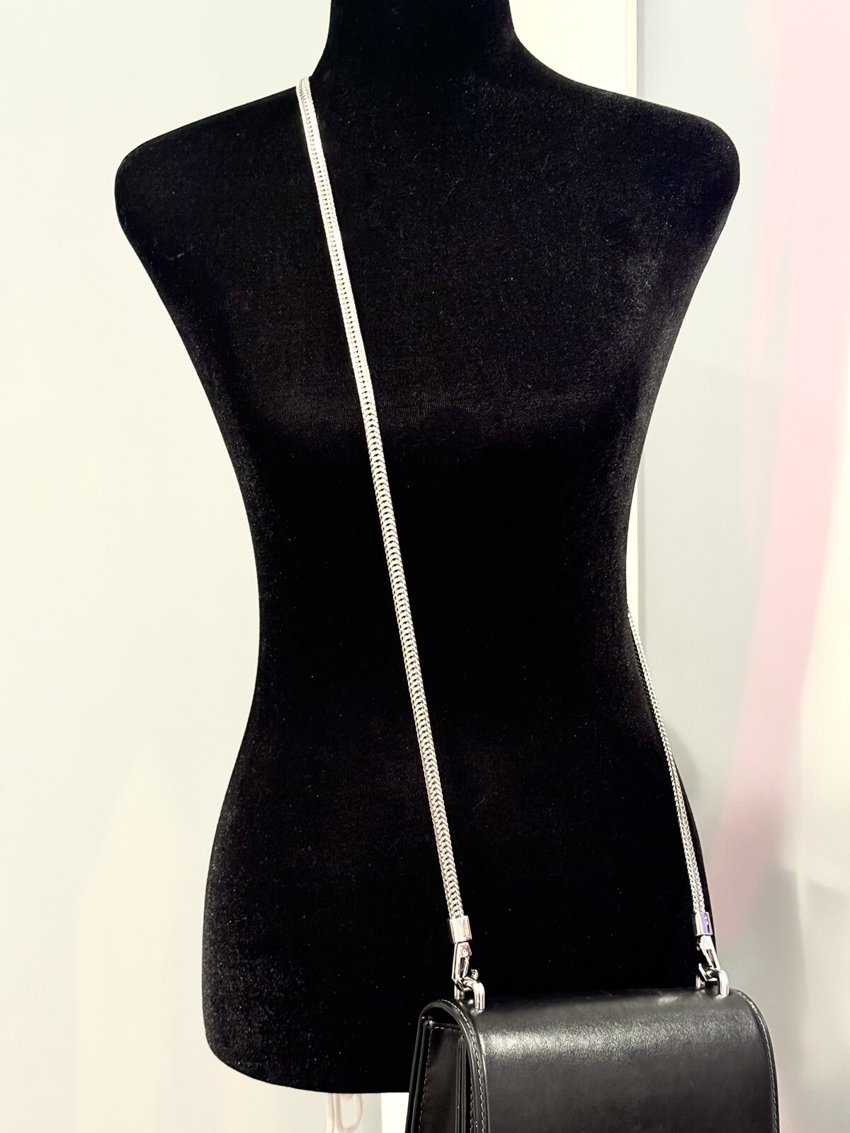 Crossbody Metal Chain Purse Strap - Silver