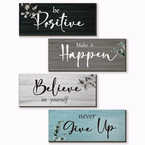 4 Pcs Office Decor For Women Motivational Wall Decor Rustic Inspirational Fresh