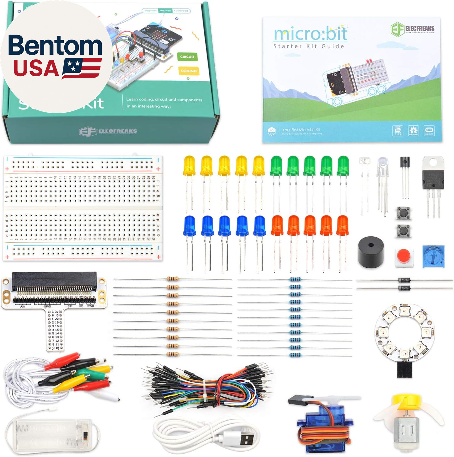 ELECFREAKS Microbit Starter Kit 24 Accessories Micro:Bit Basic Coding Electronic