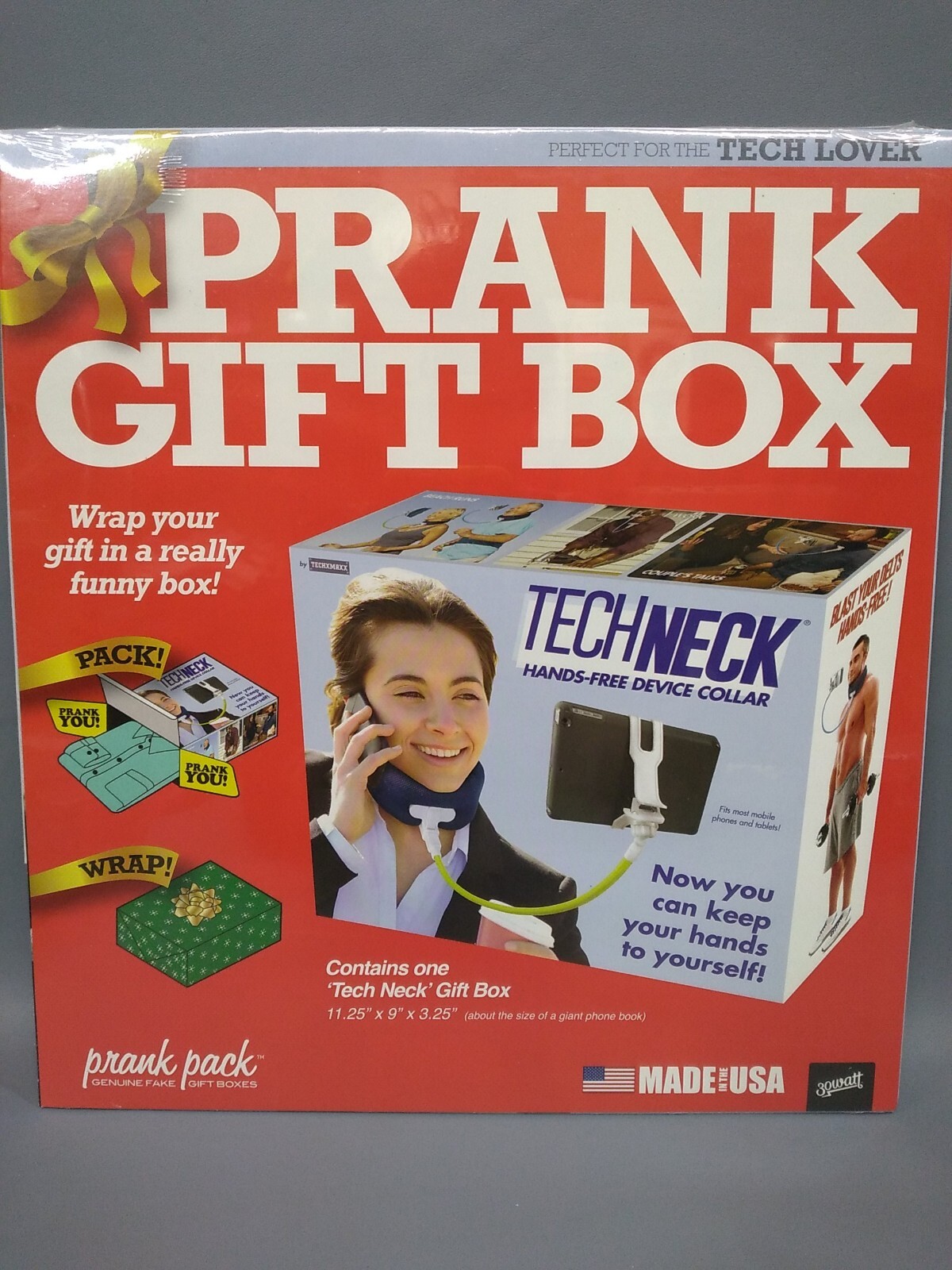 NEW Prank Pack TECH NECK Prank Gift Box device collar Large 11.25"x9"x3.25"