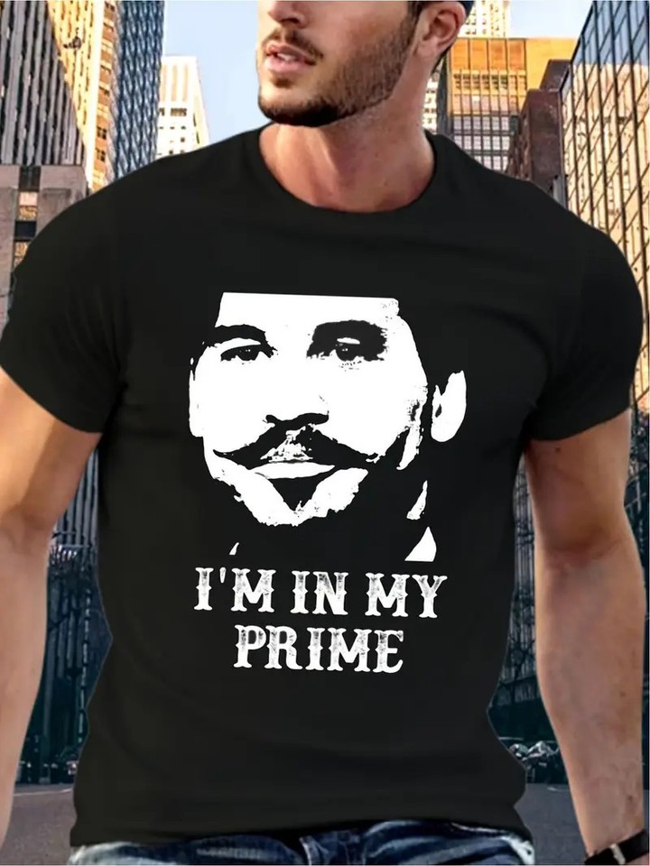 Casual Style | Men's "I'm in My Prime" Graphic T-Shirt - Casual Black Cotton Tee