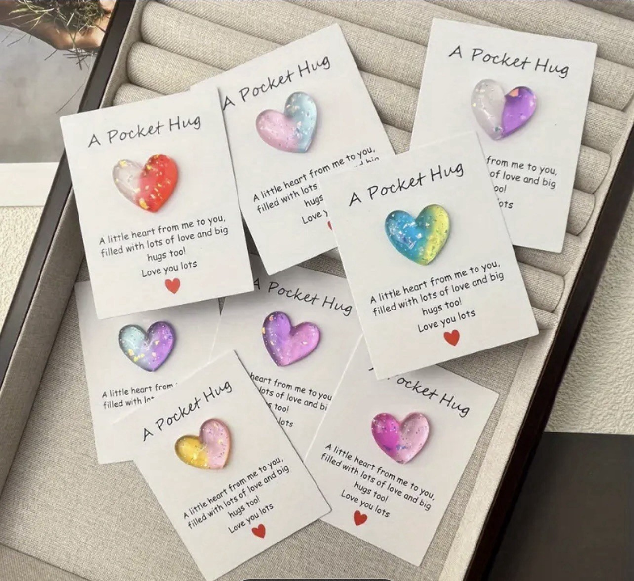 Pocket Hugs Heart Cards Inspirational Hug Gifts for Family Friends & Loved Ones