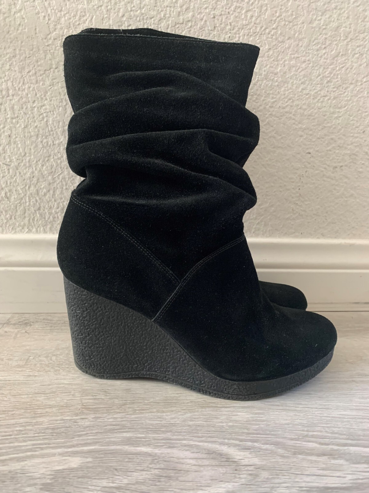 Luxury Trendy Fashion Black Suede Womens Boots