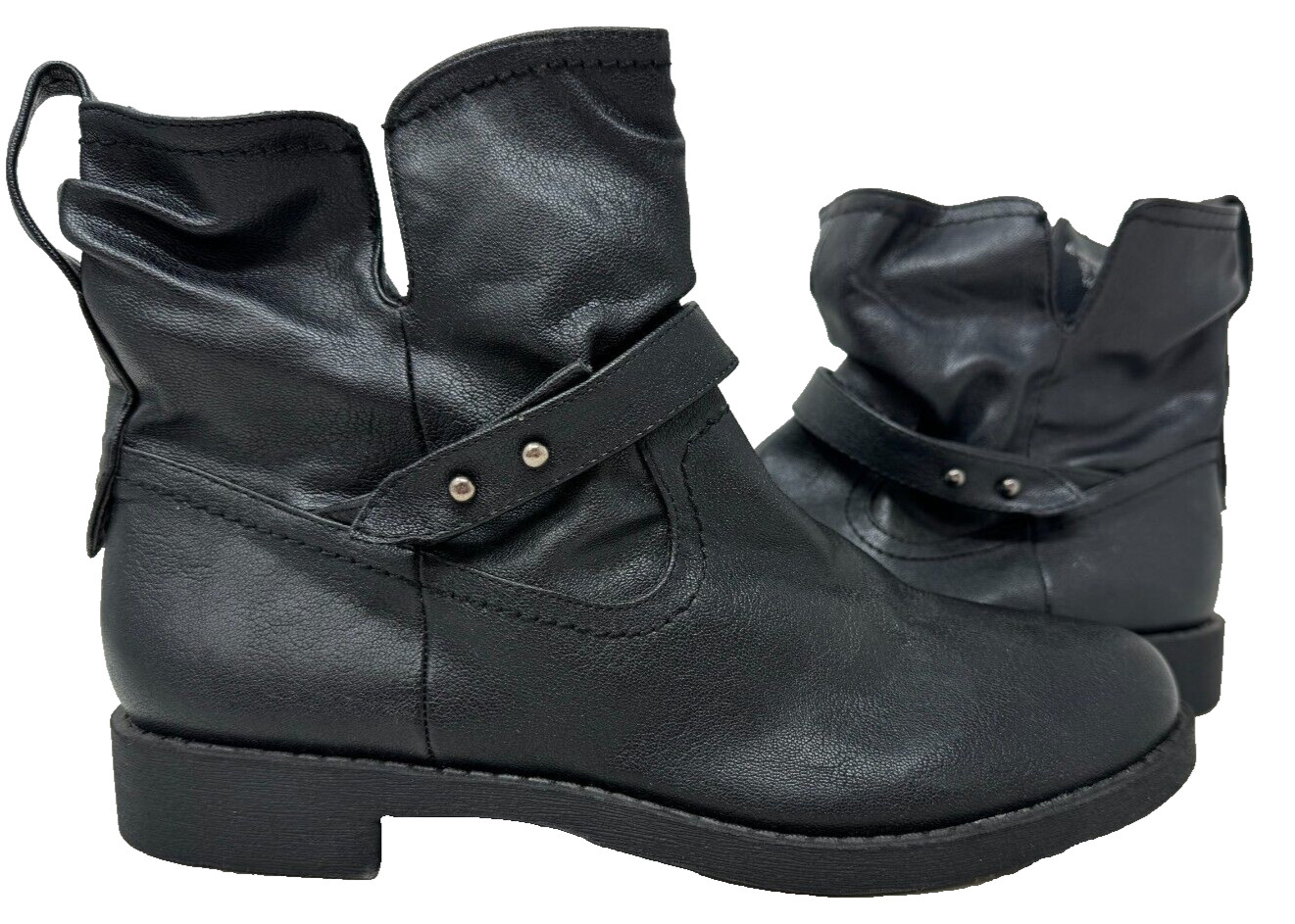 Bongo Women’s Emme Trendy Fashion Pull-On Ankle Slouch Boots Black Size:6 117T