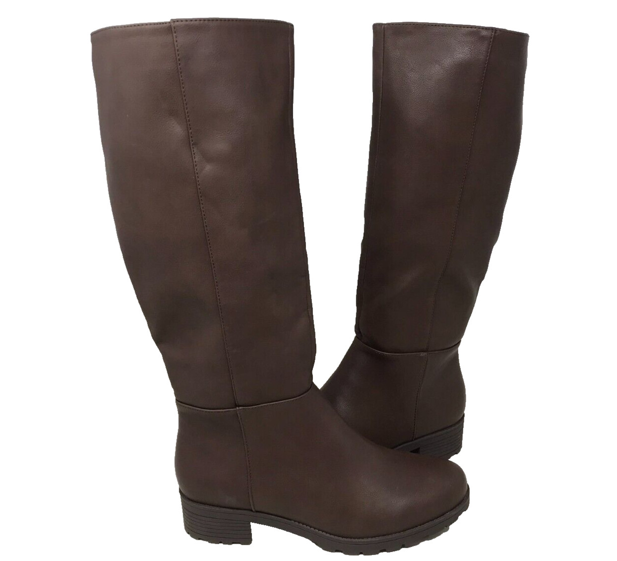 Sonoma Women's Daiquiri Zip Up Knee-High Trendy Fashion Boots Brown Size:9 90iJ