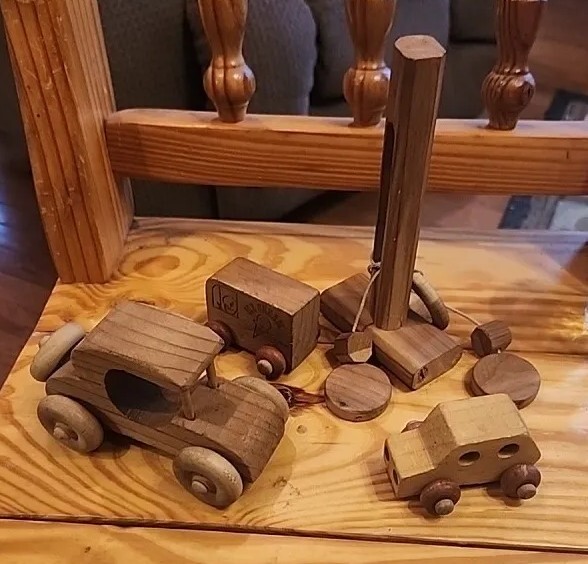 Lot Of 4 Handmade Wooden Novelty Items