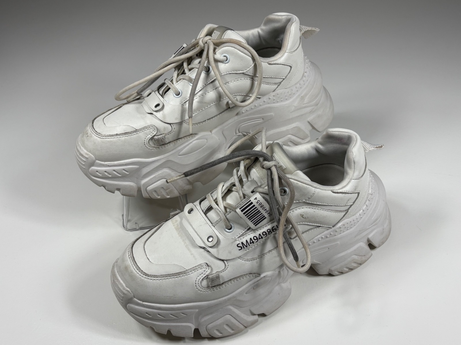 Steve Madden Sneakers Women 8M White Match Chunky Platform Streetwear