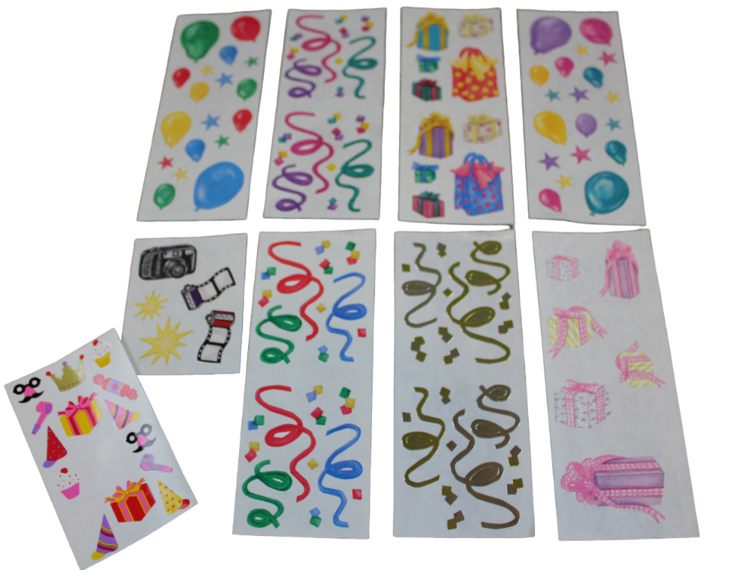 Vintage Creative Memories Party Scrapbook Stickers Lot Balloon Present Grossmans