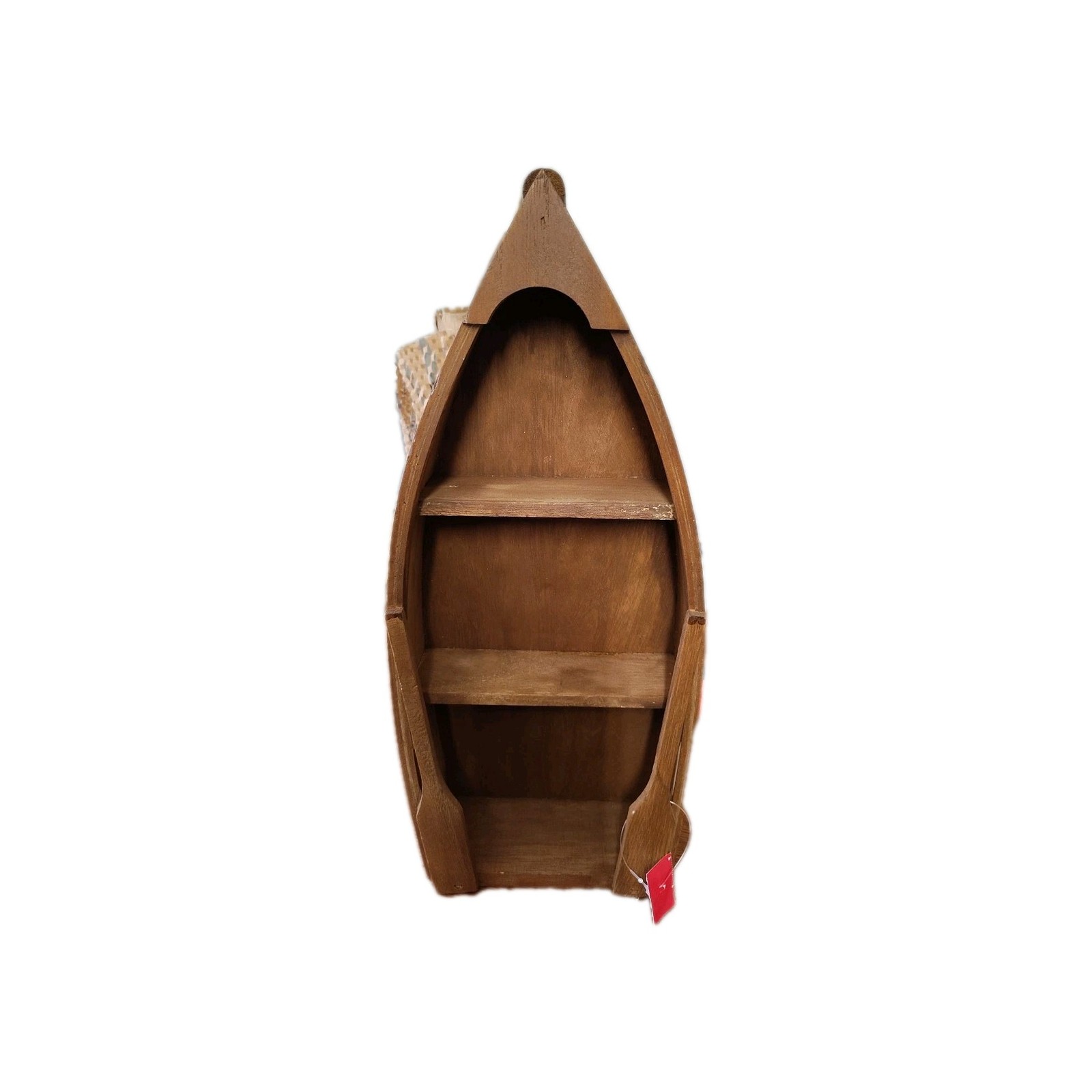 Rustic Wooden Rowboat Display Shelf W/oars Nautical Hanging/Sitting