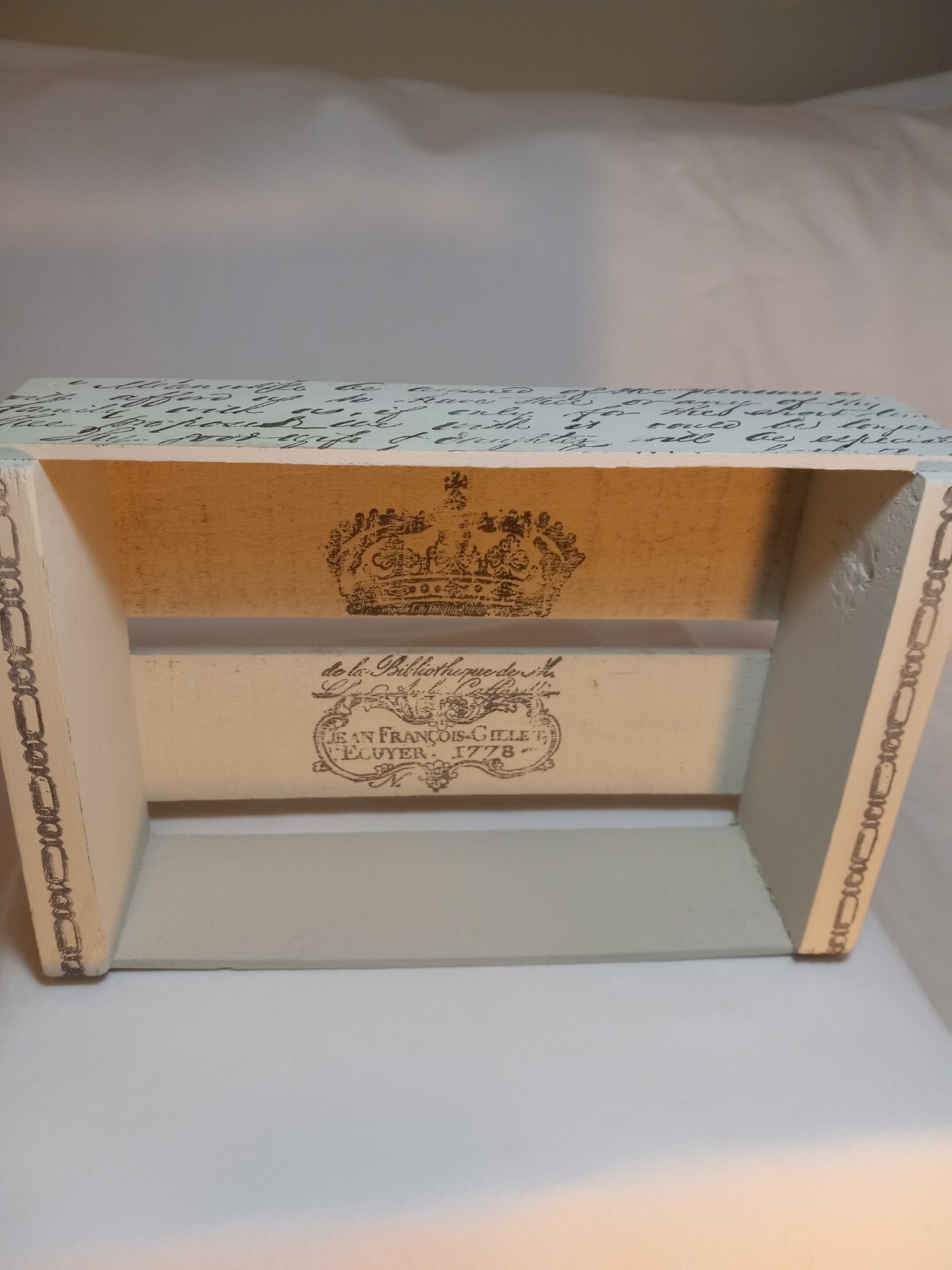 Wall Art Display Box Shelf Crown Script