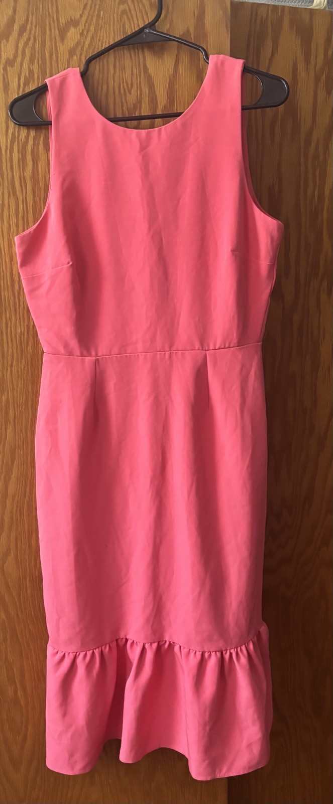 NWT ZARA DRESS PINK CORAL COCKTAIL  DRESS VINTAGE LOOK CLASSY SZ S TALL