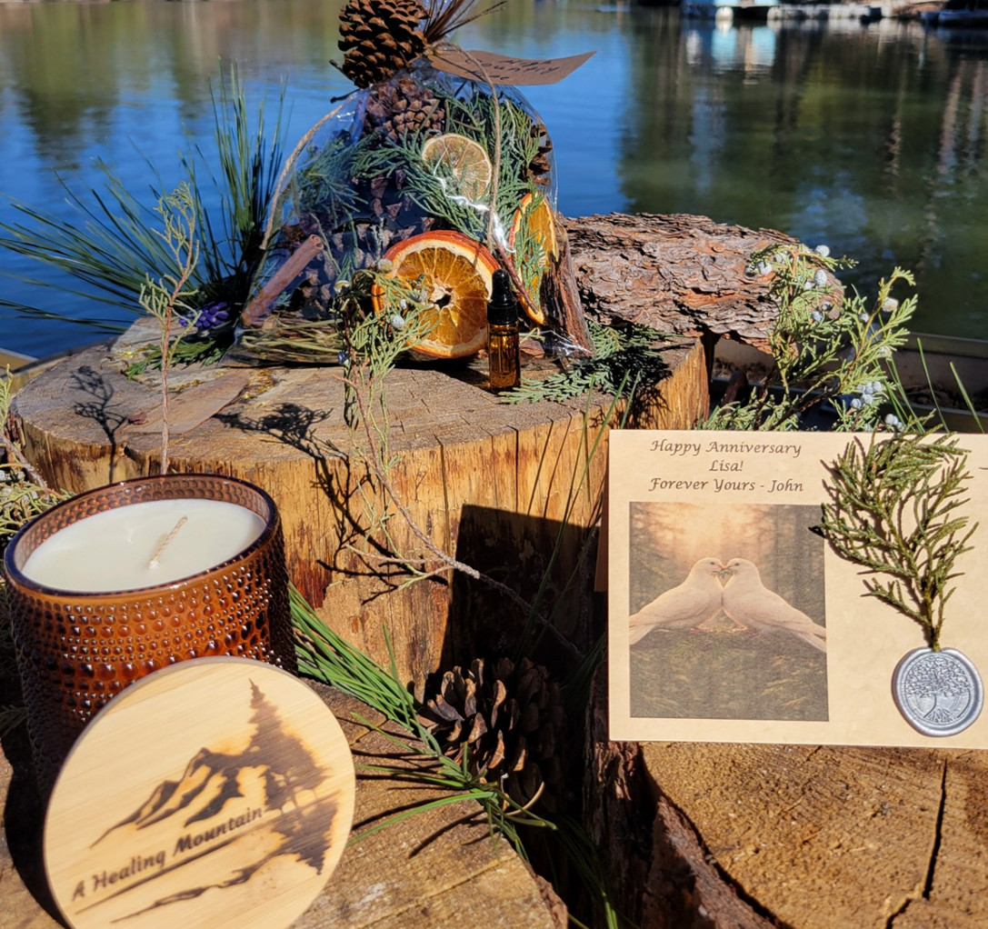 Personalized Birthday Gift Box w/ Keepsake Card, Hand Poured Candle & Botanicals