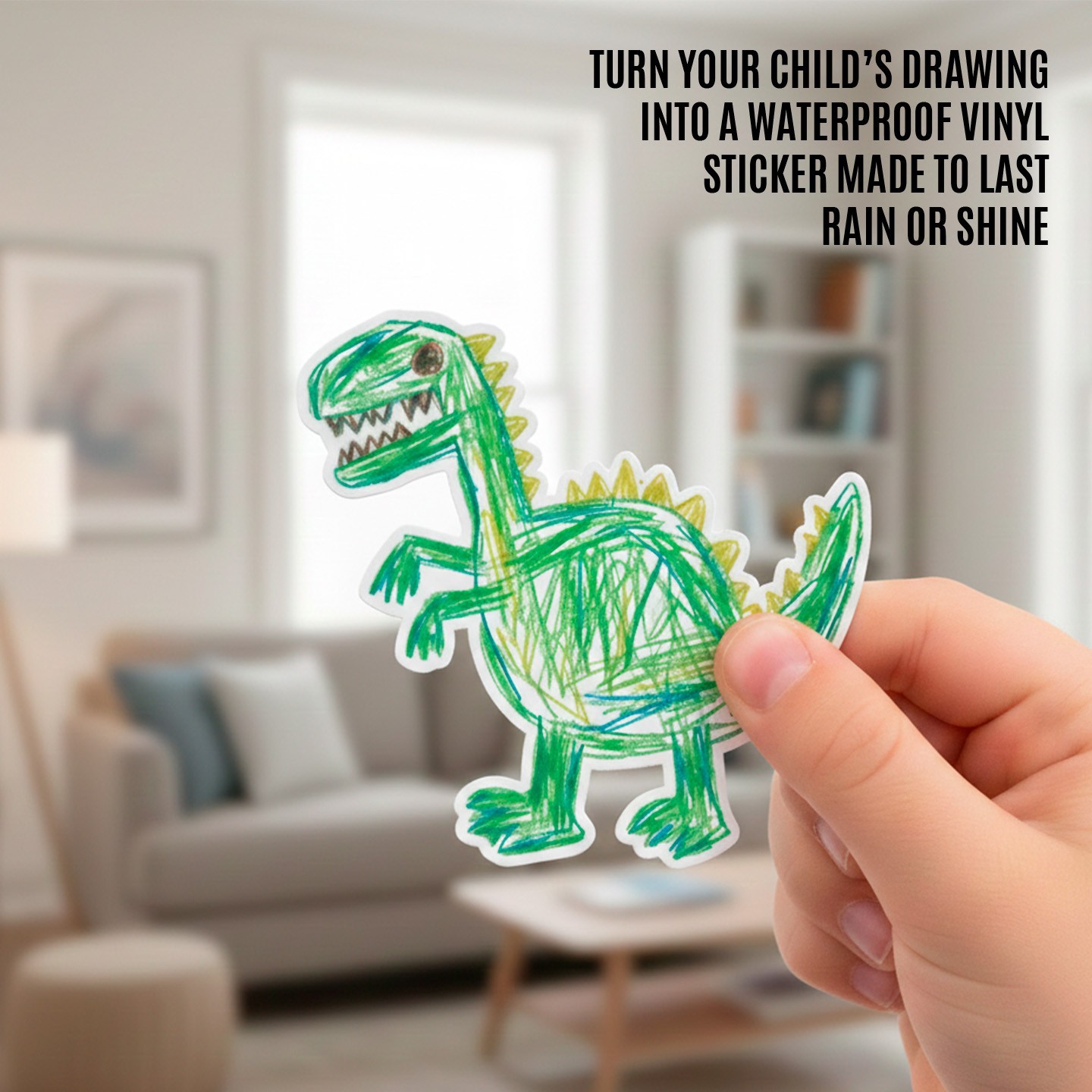 Custom Kids Artwork Stickers – Waterproof Vinyl, Personalized Gift