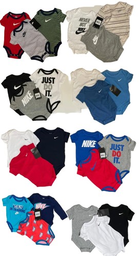 NIKE Baby Bodysuits 3-Pk or 5-Pk; Sizes 3 Months thru 24 Months, *NWT*