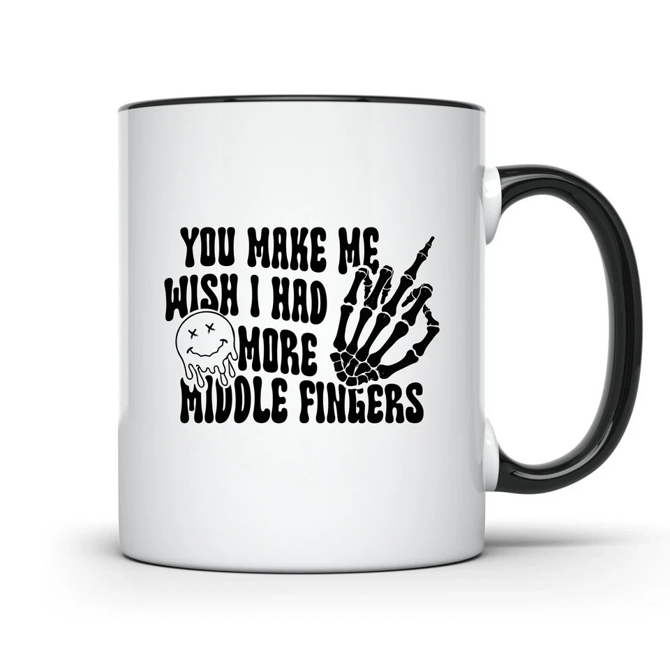 Funny Skeleton Mug Sarcastic Coffee Cup Unique Gift Idea Humorous Skeleton