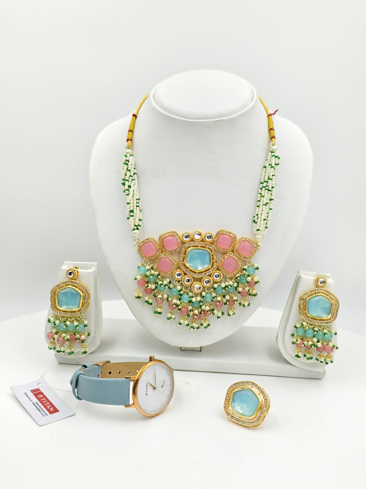 Premium Slick Slimest Titan Watch With   Jewel Set 