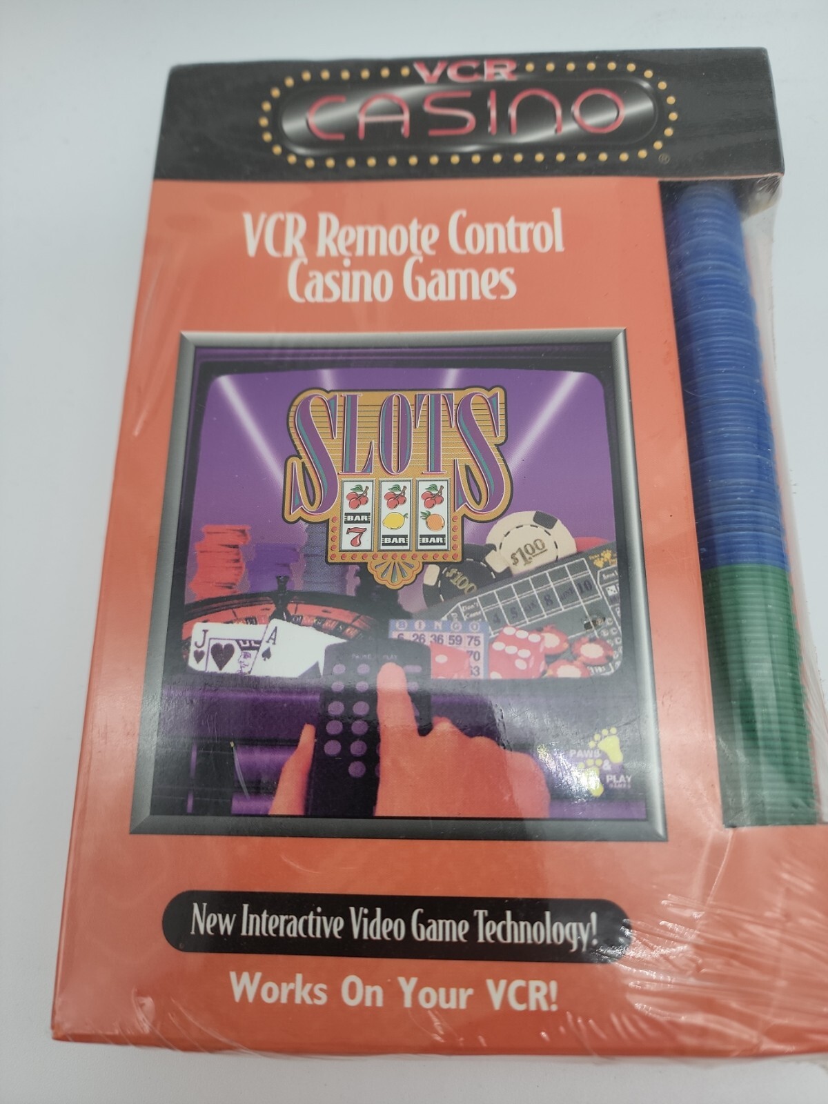 VCR SLOTS CASINO GAMES REMOTE CONTROLLED. INTERACTIVE SEALED