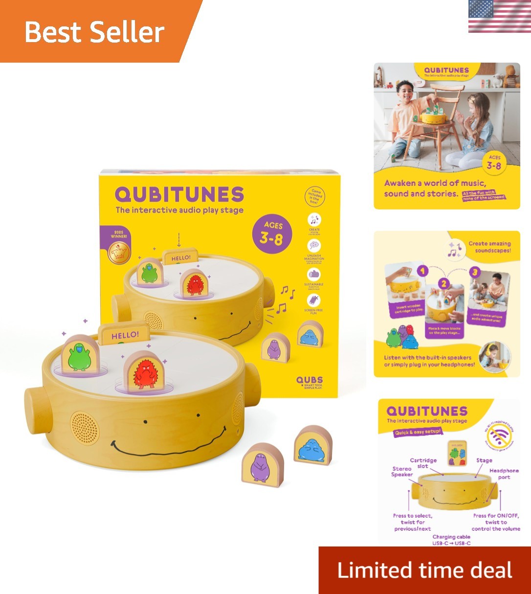 Starter Set, Interactive Audio Player & Gaming Platform for Kids Ages 3+ | Cr...