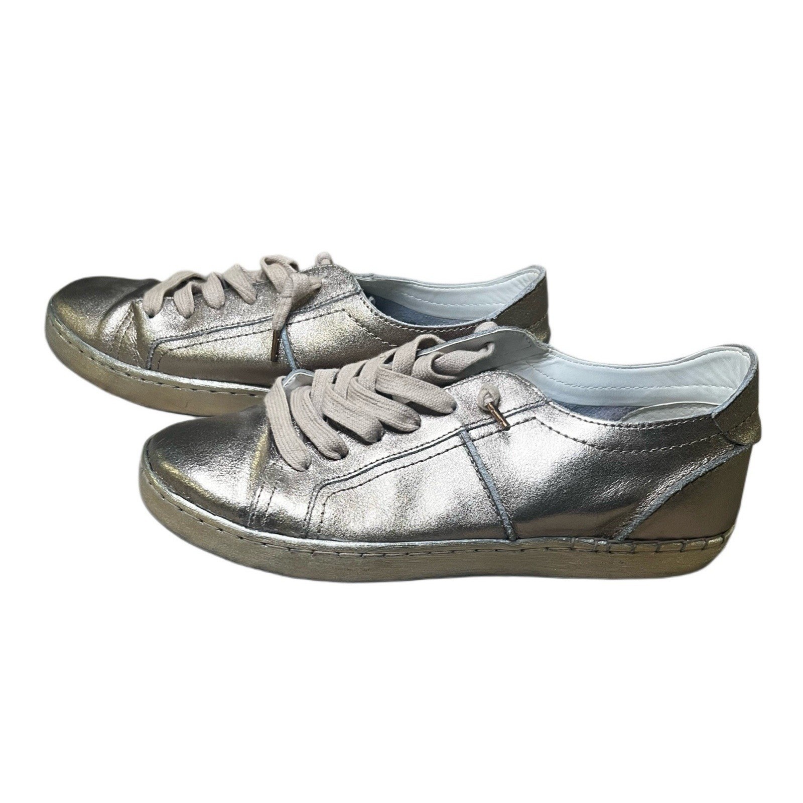 Dolce Vita Women's Metallic Leather Statement Sneakers Gold Size 8.5