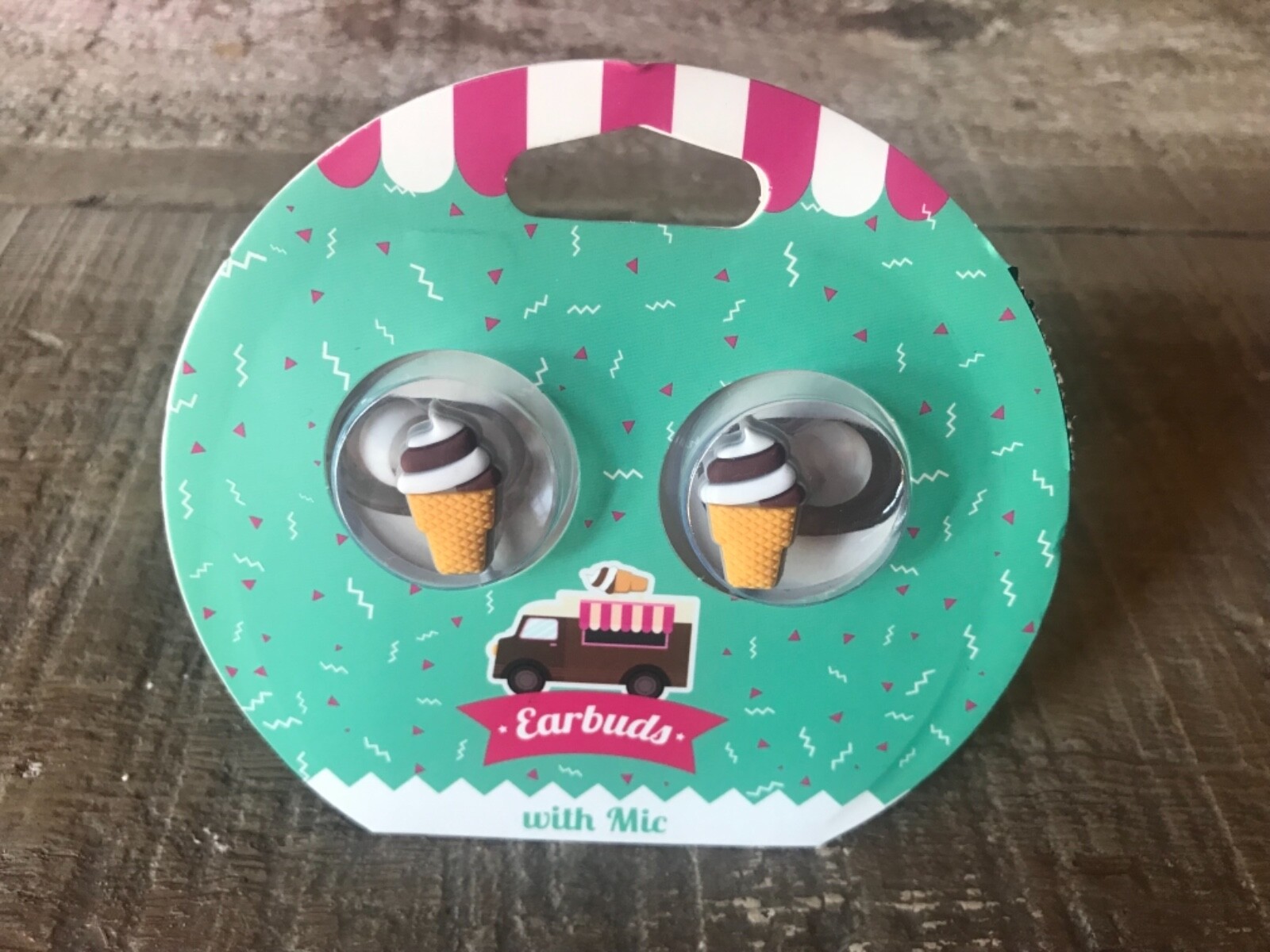 summer Ice cream Earphones Headphones Tech 4 you kids gift girls Buds New Fun