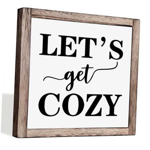Cozy Bedroom Décor, Cozy Décor, Let's Get Cozy, Cozy Home 9.9*9.9inch burlywood