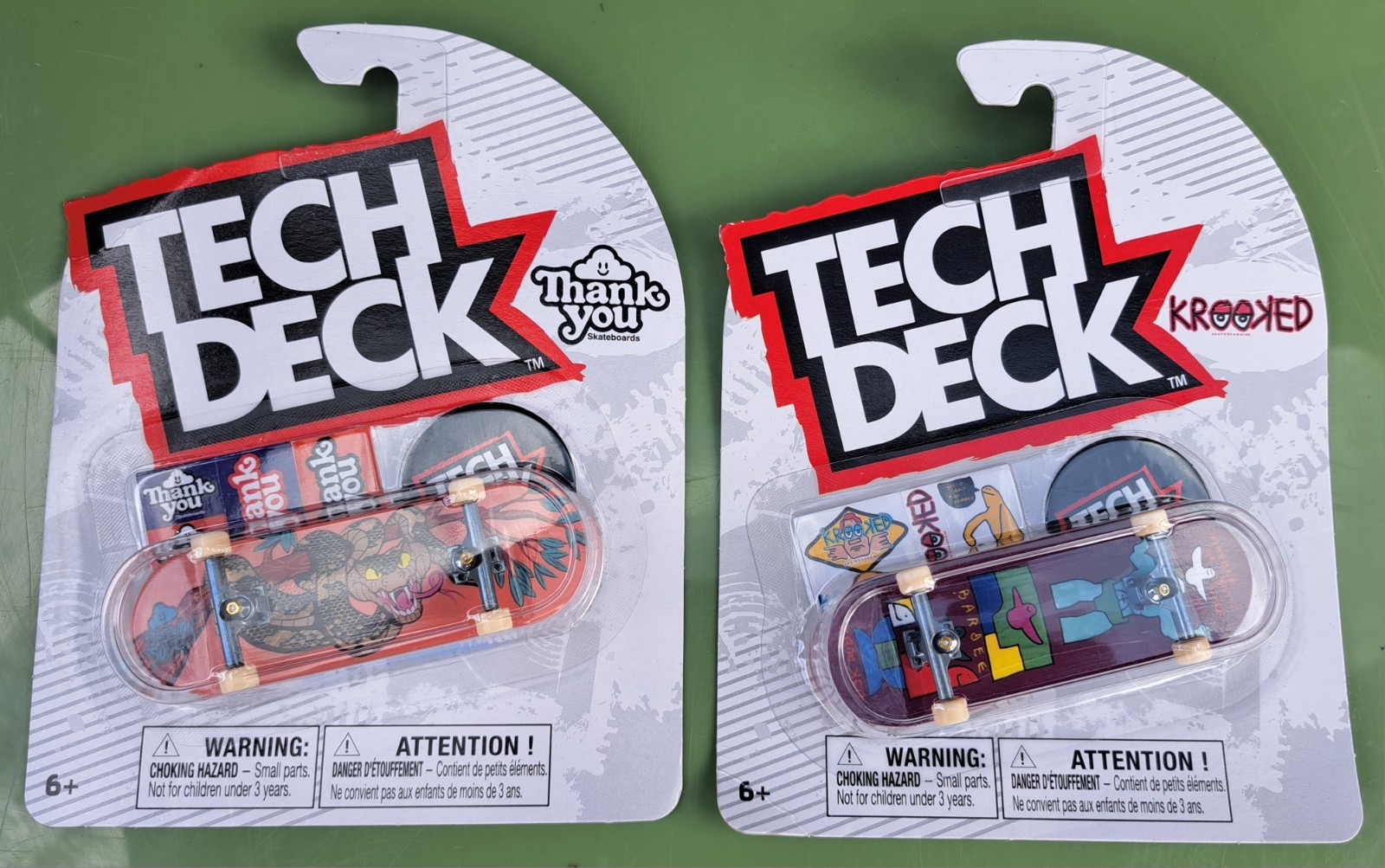 Tech Deck Krooked Thank You Skateboards Fingerboard NEW Spin Master 2025- Lot 2