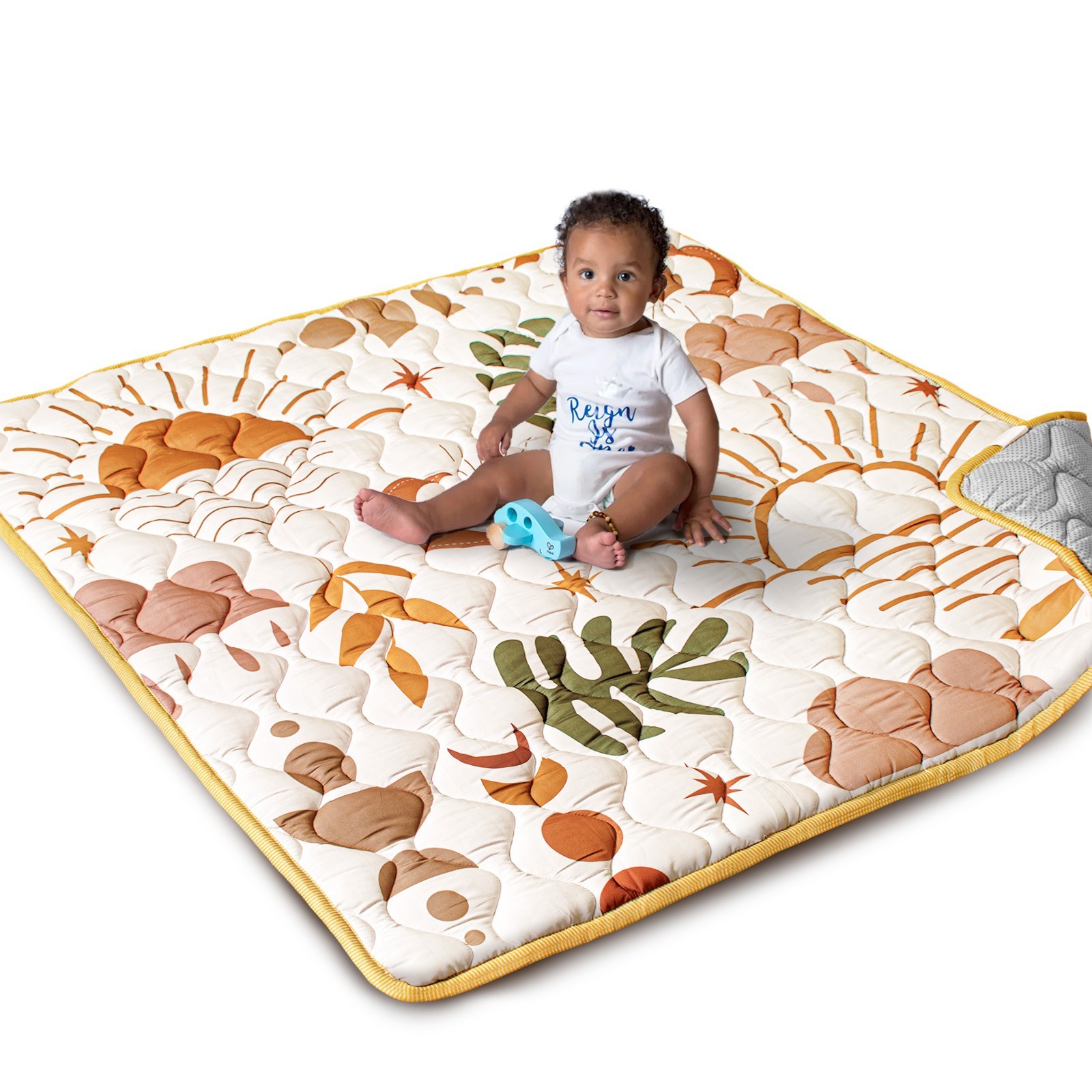 Zenkitch Baby Play Mat for Floor, Fits 50x50 Playpen, Foldable Crawling Mat