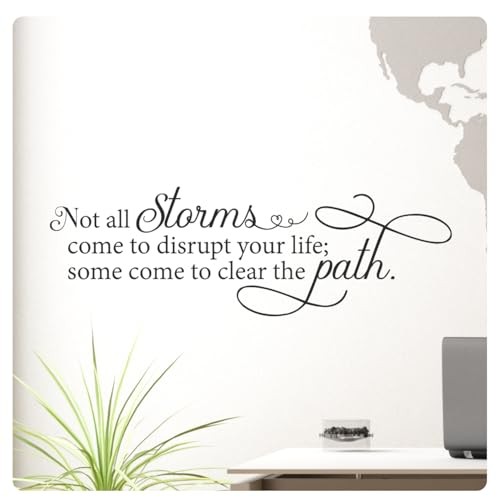 Not All Storms Motivational Inspirational Wall Decal Sticker Quote Home Decor
