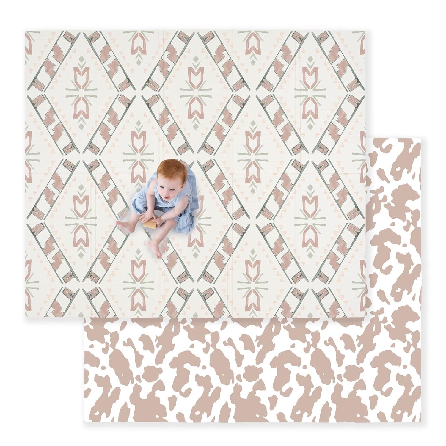 JumpOff Jo Baby Play Mat, Foam Padded, Foldable, Large, Westbound, (70"x 59")