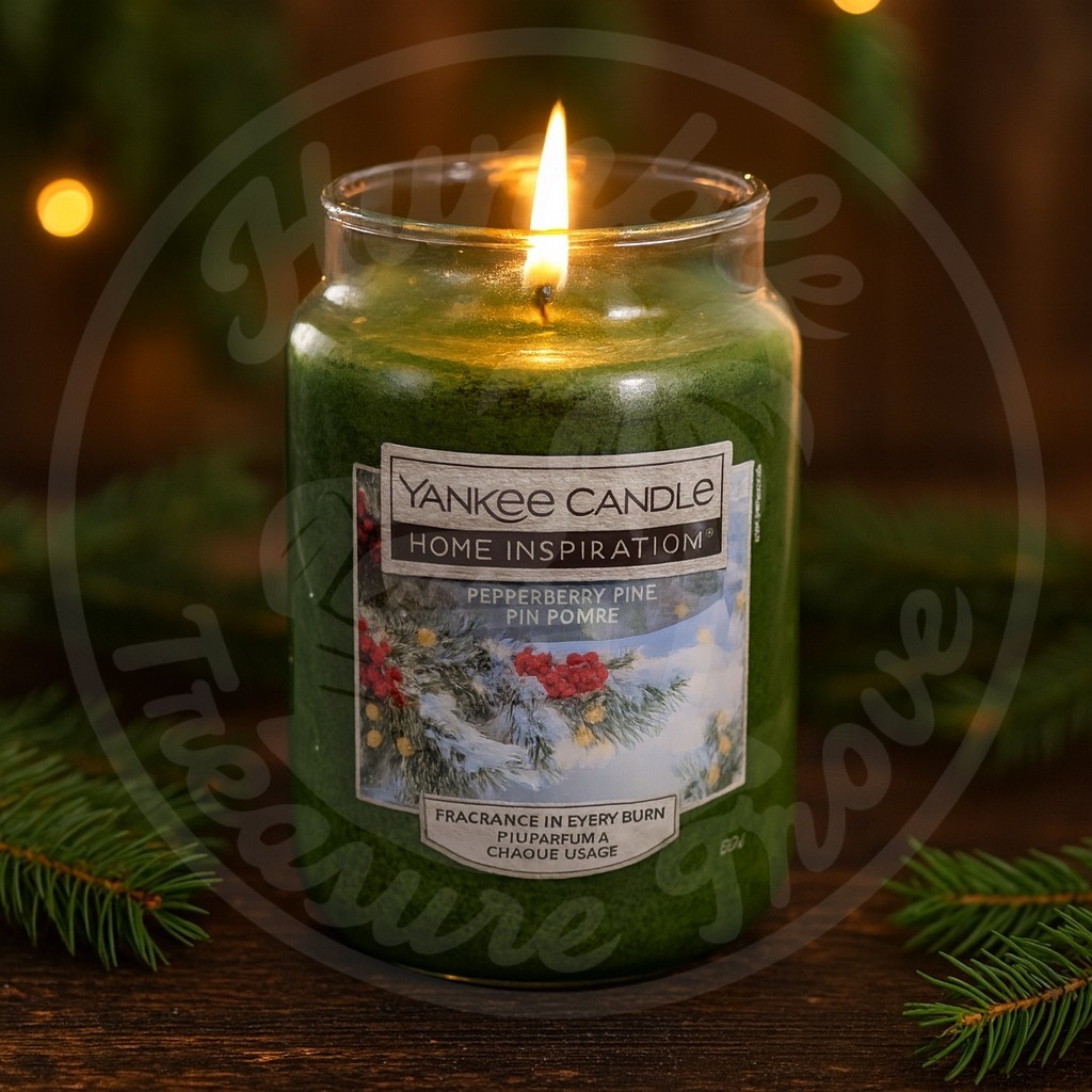 Yankee Candle Pepperberry Pine 19 oz Home Inspiration Jar – Pine, Berries & Mint