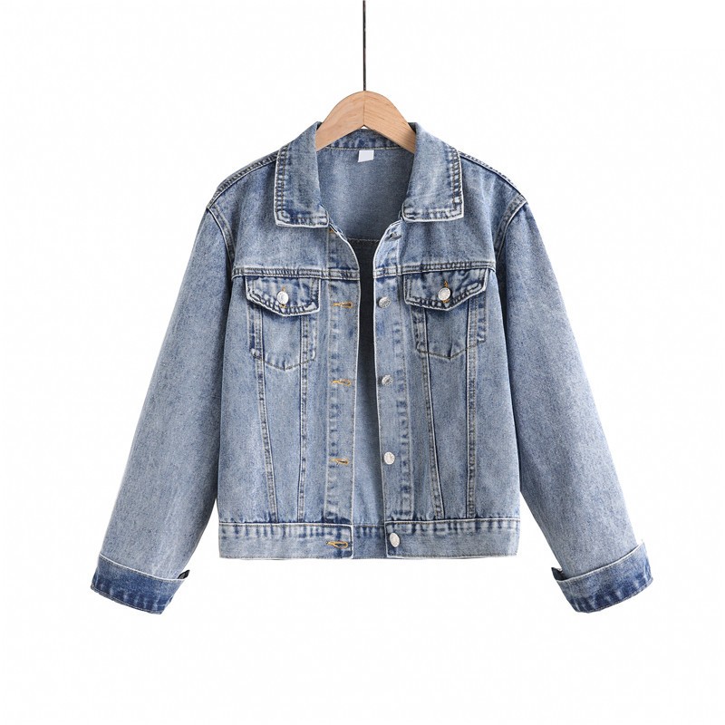 Women’s Loose-Fit Denim Jacket Oversized Streetwear | Y2K Style