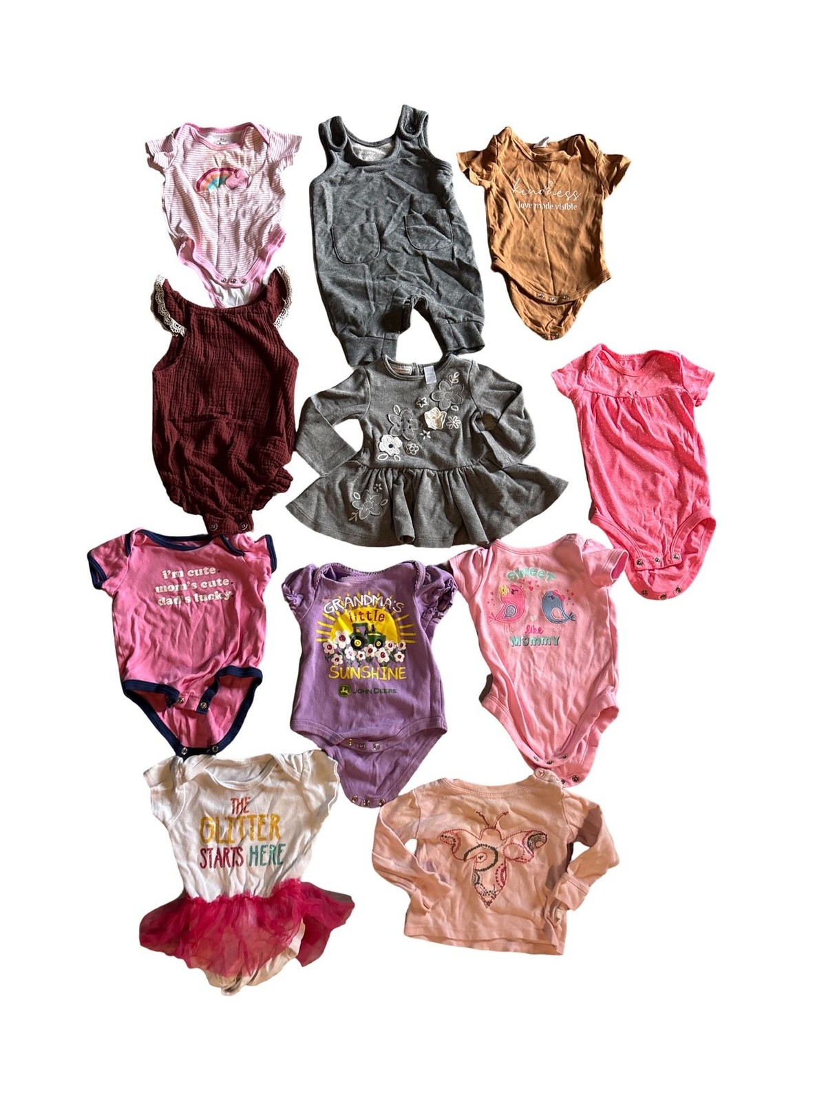 Mixed Baby Girl Clothing 3-6 Months Carter's Burt's Bees John Deere