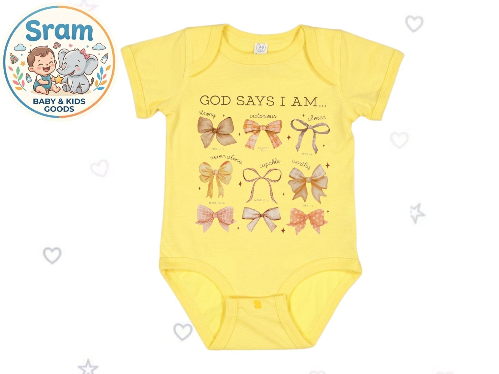 God Says I Am Baby Bodysuit Christian Newborn Outfit Faith Baby Sizes NB to 12M