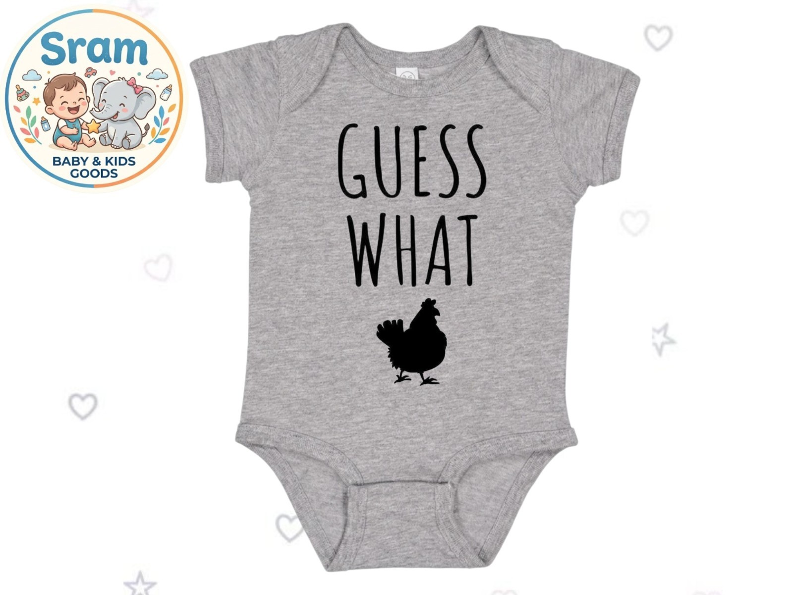 Funny Chicken Baby Bodysuit Cute Animal Infant Outfit Baby Shower Size NB to 12M
