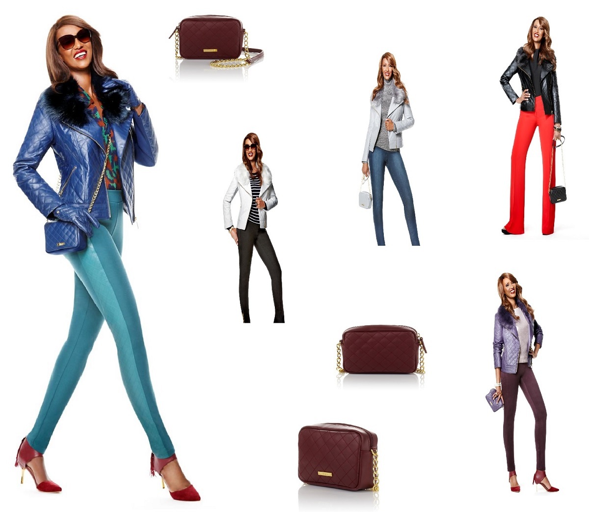 IMAN Platinum Quilted Leather Luxury Jacket & Bag 428824-J