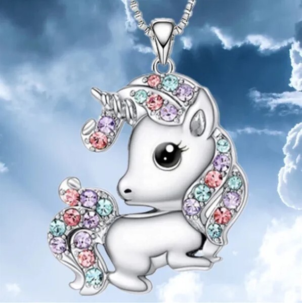 Cute Baby Unicorn Colorful Small Necklace