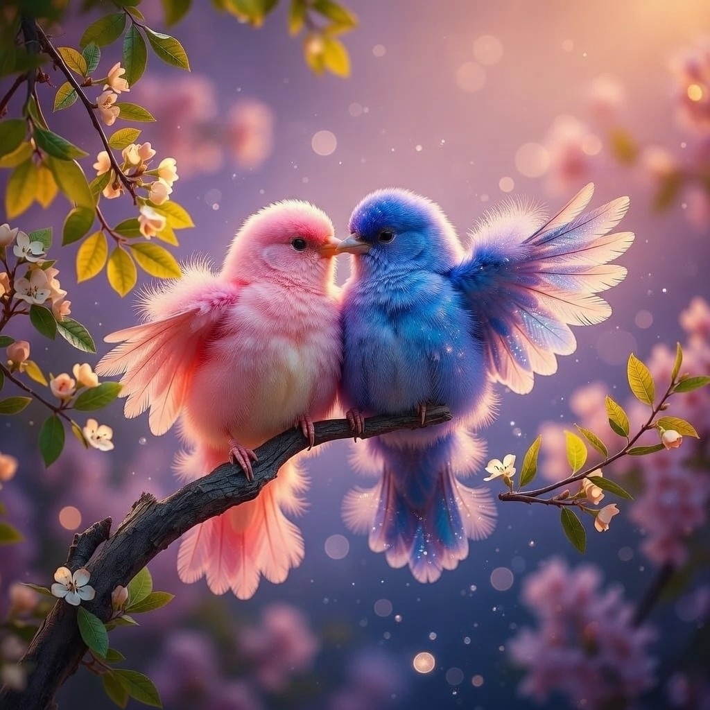 Cute Baby Birds 4K Wallpaper Digital Art HD Animal Printable Kids Room Art 1017